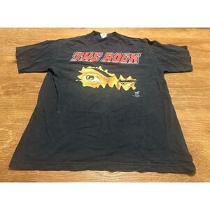 Vintage 90's  The Rock Know Your Role 1999 WWF Shirt Size Large Wrestling WWE